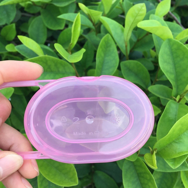 香草奶嘴蓋 新生兒安撫奶嘴, 1個, 奶嘴盒_粉色, 奶嘴盒, 粉色