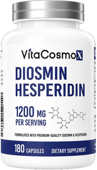 VitaCosmoX 地奧司明 橙皮苷 1200毫克 膠囊, 1個, 180錠