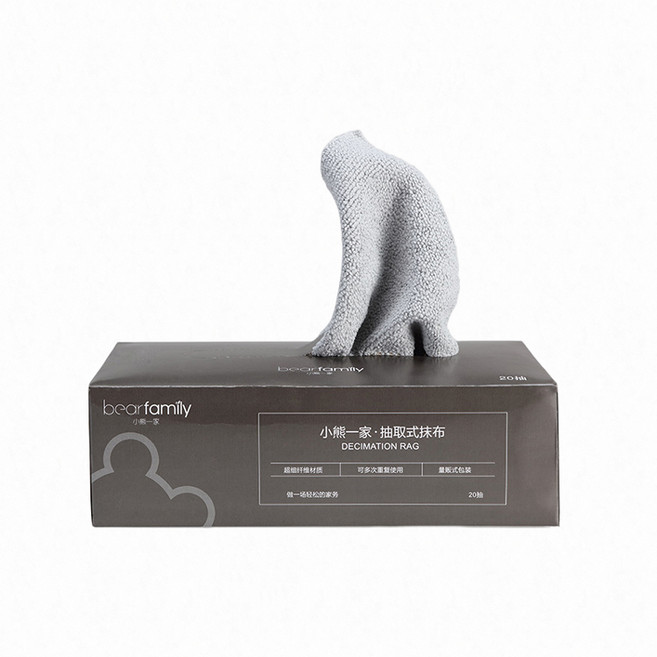 bearfamily 抽取式抹布 20入, 1個, 20片