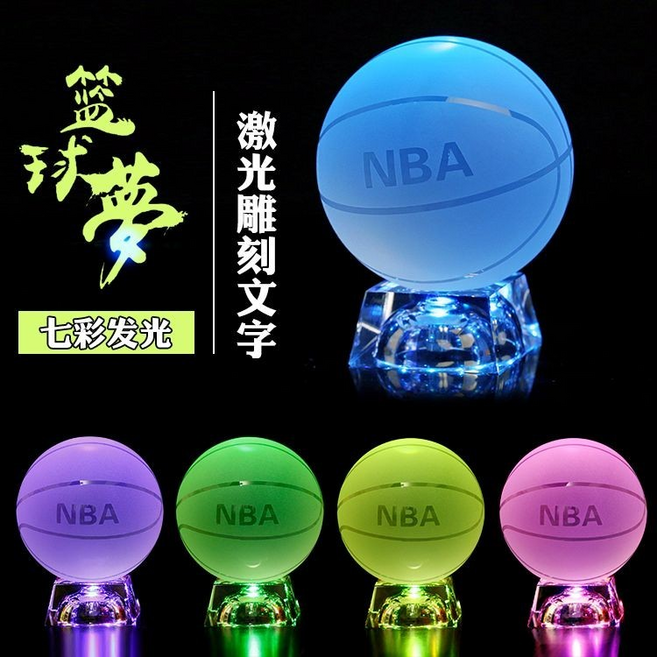 水晶籃球 七彩發光, 七彩籃球燈座(電池款)