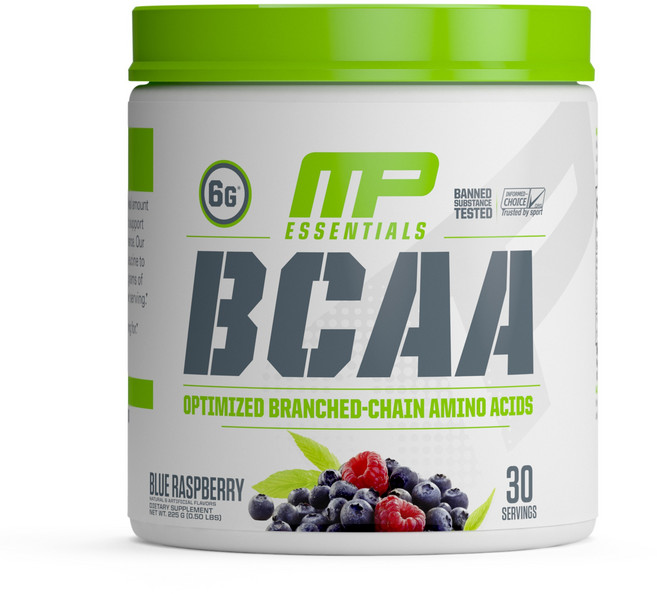 MUSCLEPHARM BCAA支鏈胺基酸補充粉, 藍樹莓, 225克, 1個