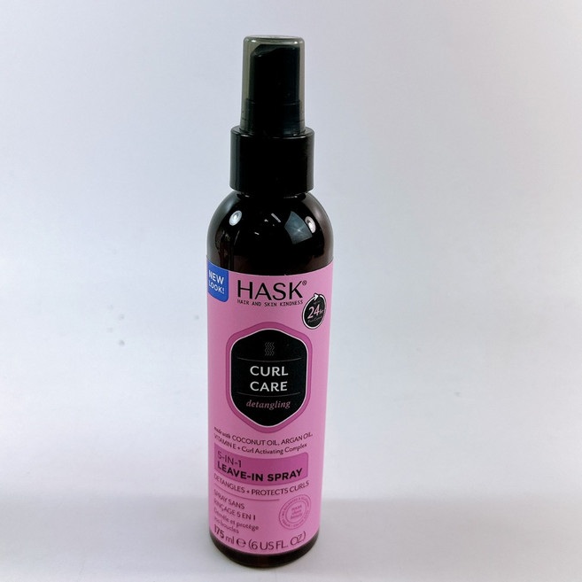 HASK 5合1免沖洗噴霧 摩洛哥堅果油, 1個, 捲髮固捲保濕
