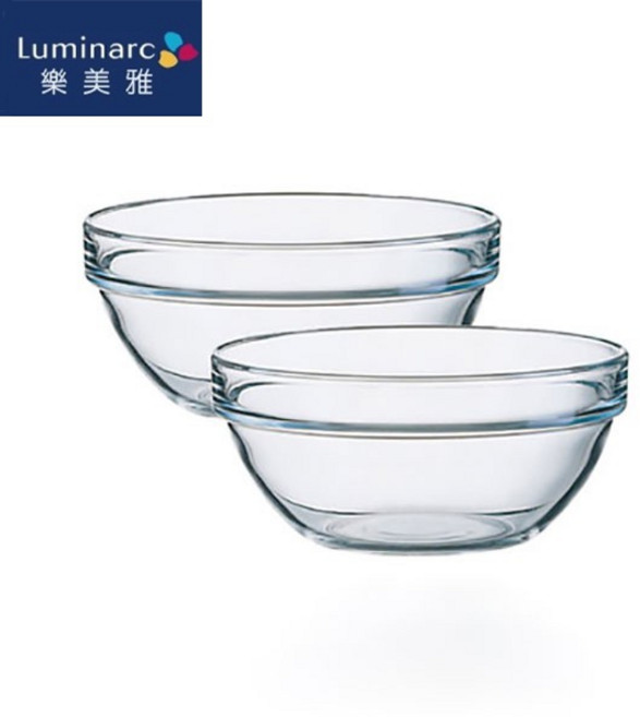 Luminarc 法國樂美雅 強化玻璃 沙拉碗 備料碗 透明玻璃碗, 1個
