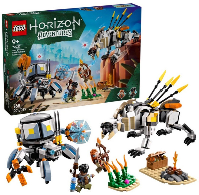 Home&Brick LEGO 77037 亞蘿伊和華爾大戰殼行者與鋸齒獸積木玩具, 1個