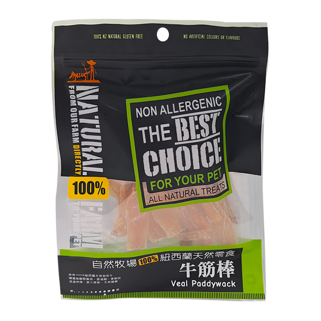 NATURAL FARM 自然牧場 紐西蘭天然零食, 牛筋棒, 100g, 1包