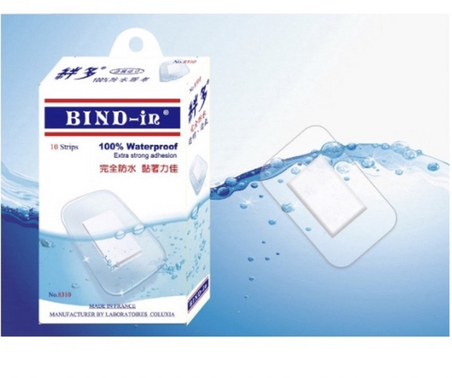 BIND-in 絆多 100%防水ok繃 法國進口 超薄透明膠布, 1個