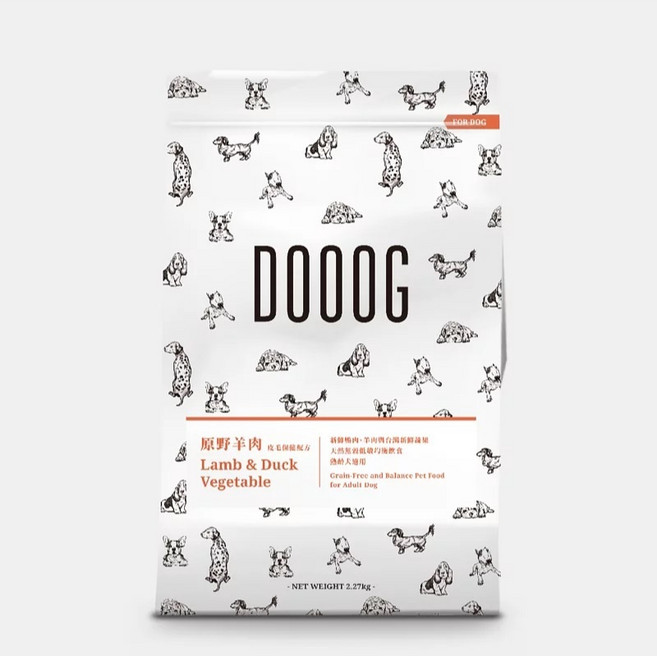 DOOOG 杜格 無榖低敏海陸總匯 全齡犬飼料, 1個, 羊肉+鴨肉(皮毛配方), 6.8kg, no this value