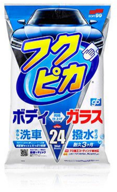 SOFT99 フクピカ 車外萬用巾 維持車身玻璃強力撥水, 1個