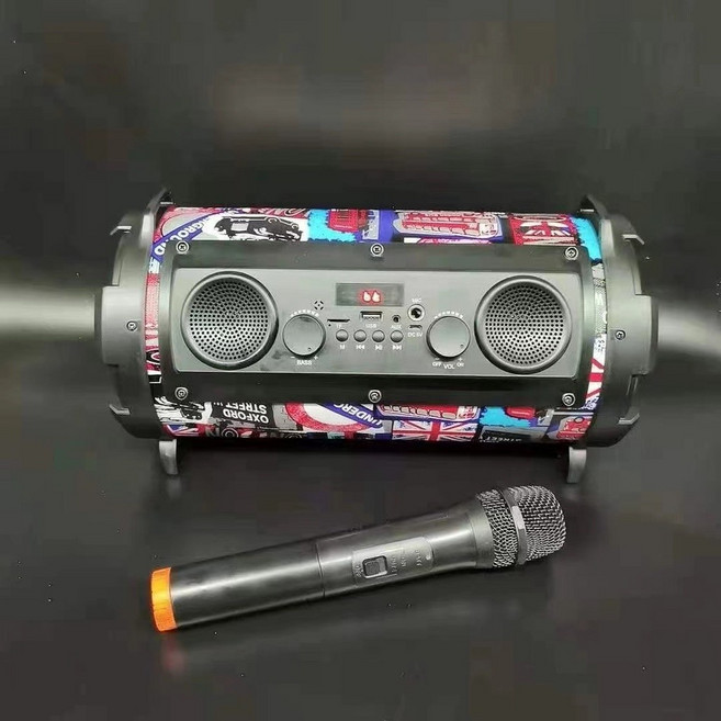 無線智能藍牙音響 大功率戶外K歌 廣場舞音響 手機插卡重低音喇叭, 國旗(超過兩台請選宅配), 國旗