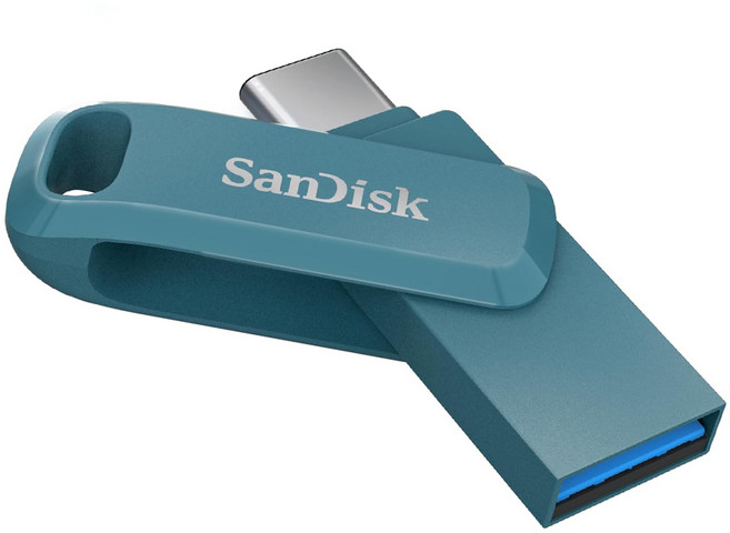 SanDisk Ultra GO 1TB 海灣藍 TYPE-C USB 3.2 高速雙用 OTG 旋轉隨身碟, 1個