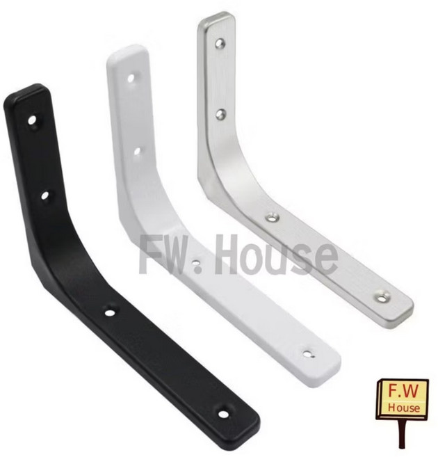 歐式 L型固定架 DIY壁掛置物架, 白色 6寸-12.5*15cm, 1個