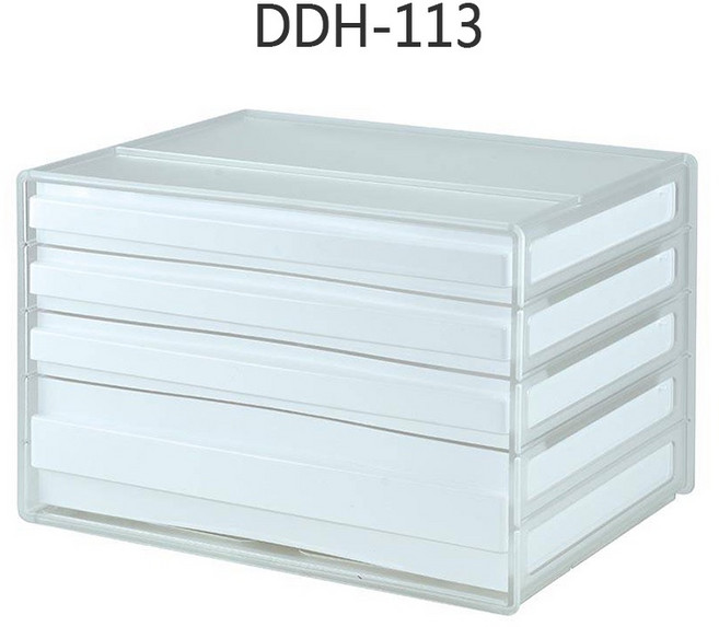 樹德 A4橫式桌上文件櫃資料櫃 收納櫃 雜誌櫃 抽屜櫃, DDH-113 (4抽) 白,超取限制數量請看圖二, 白, 4層