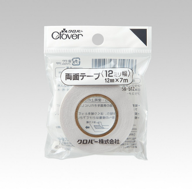 Clover 可樂牌 兩面接著膠帶 12MM 水溶性 58-512 58512, 單色, 1個