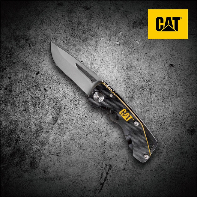 Cat 專業工具 五吋多用途不銹鋼摺疊刀 G10手柄 防身小刀 露營工具 登山折疊刀, 1個