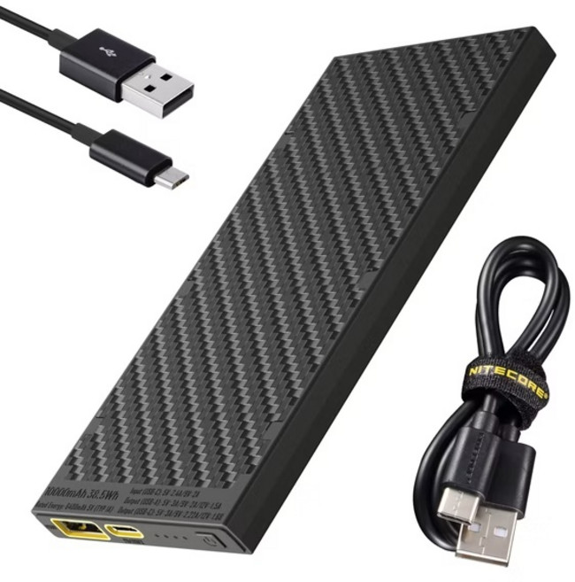 NITECORE NB10000 GEN2 戶外用行動電源燈, 1個, 黑色