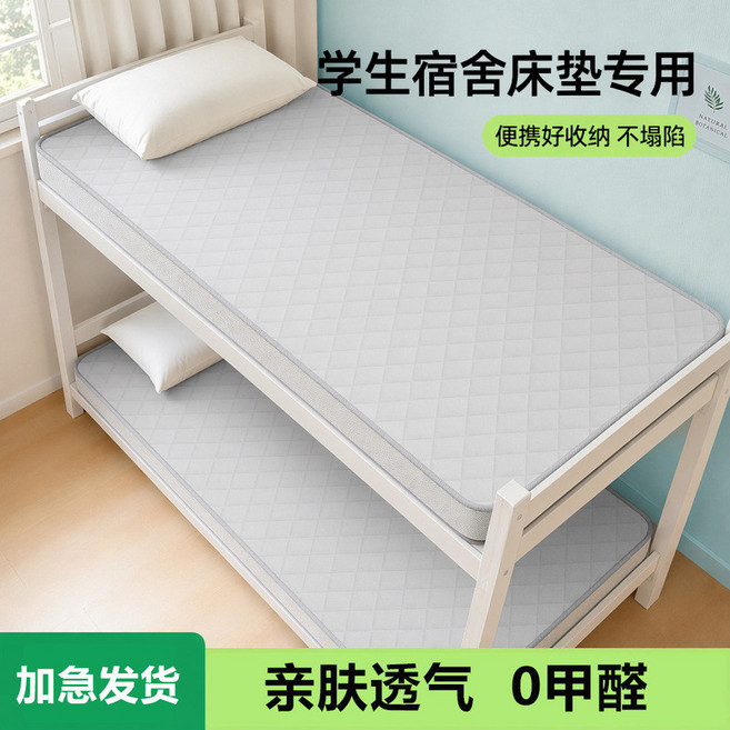 防污薄床墊 學生宿舍單人床墊 榻榻米軟墊, 升級【透氣親膚零壓記憶】白色,單人牀100*200【新款升級】