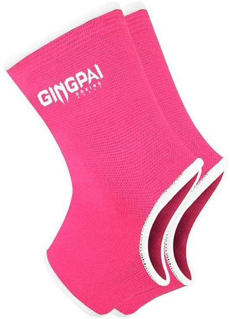 GINGPAI 搏擊護腿 護脛護腳踝 散打泰拳格鬥護具, 1個, 針織護腳踝粉色,M, 粉色