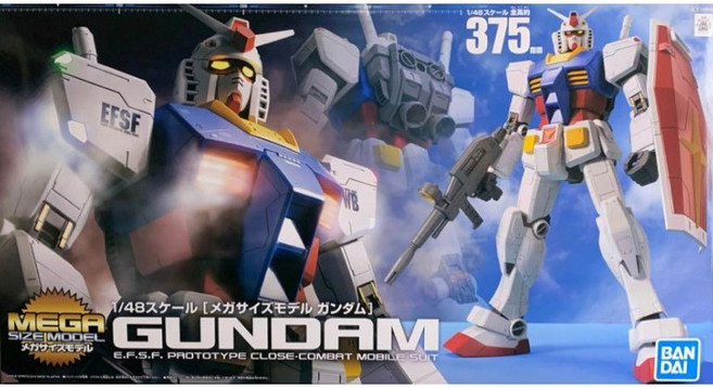 萬代 BANDAI 鋼彈UC MEGA 1/48 RX-78-2 初代鋼彈 模型 37cm 1個 選宅配 才可盒況完整出貨, 選宅配, 才可盒況完整出貨