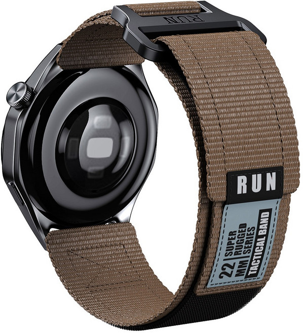 ibits Garmin 戰術尼龍錶帶 255 265 965 華為GT2 Pro 三星, 棕色,20mm, 1個