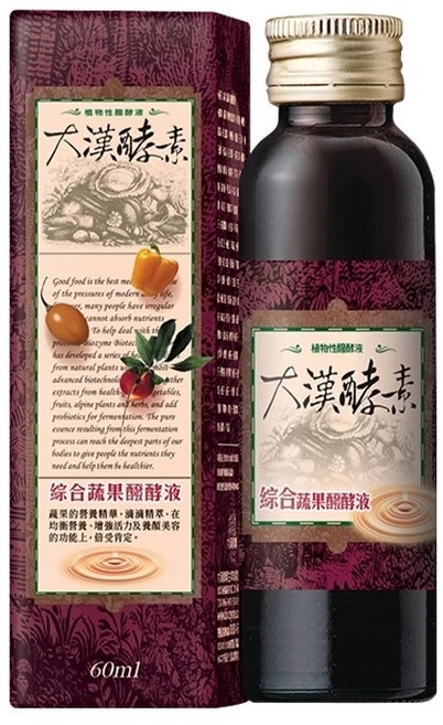 大漢酵素 綜合蔬果醱酵液 60ml SOD酵素來源, 1個, 1入|綜合蔬果醱酵液60ml