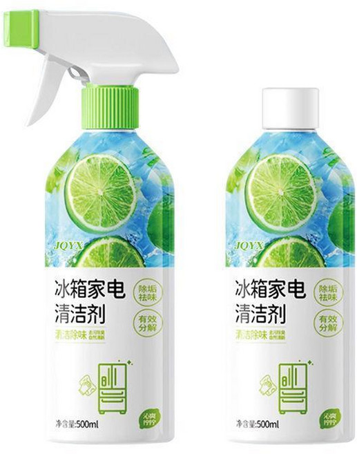 冰箱清潔劑 家用強力去污清新除臭劑除異味專用清洗劑免洗, 1個, JQYX旗艦店 正品保證,2瓶裝+1噴頭 買多更划算