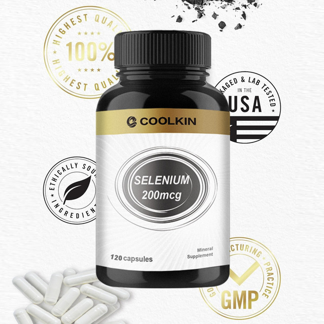 COOLKIN 硒 200mcg 膠囊 礦物質補充劑, 120組