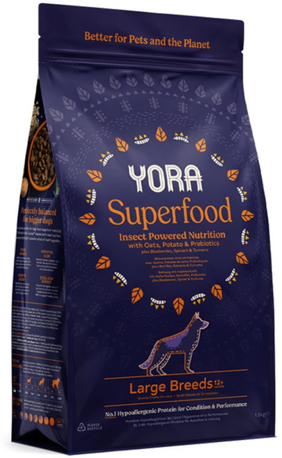 YORA 大型犬完整配方 蛋白質飼料 低過敏, 1個, 1.5kg, 新型態蛋白質