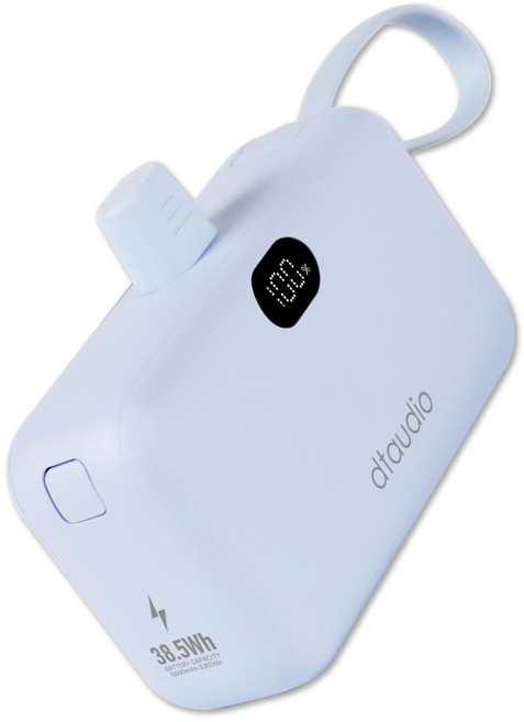 口袋行動電源 10000mAh/22.5W輸出/直插式Type-C, 藍色, POCKET10000