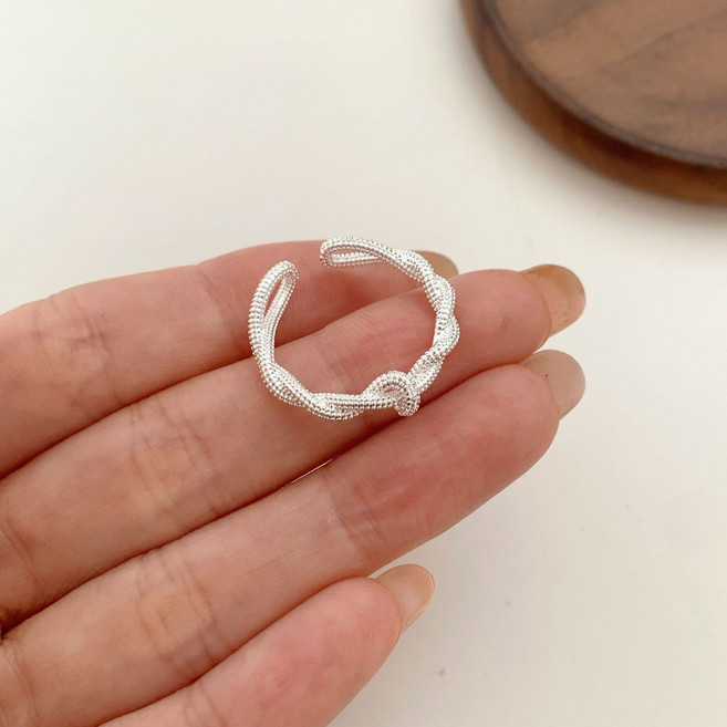 麻花纏繞開口戒指