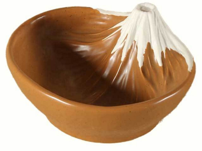 UDlab 富士山造型陶瓷碗 藍色 白色 棕色, 黃, 1個