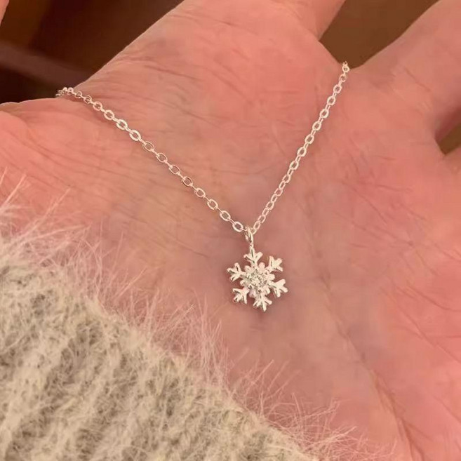新年雪花項鍊 精緻百搭頸鍊