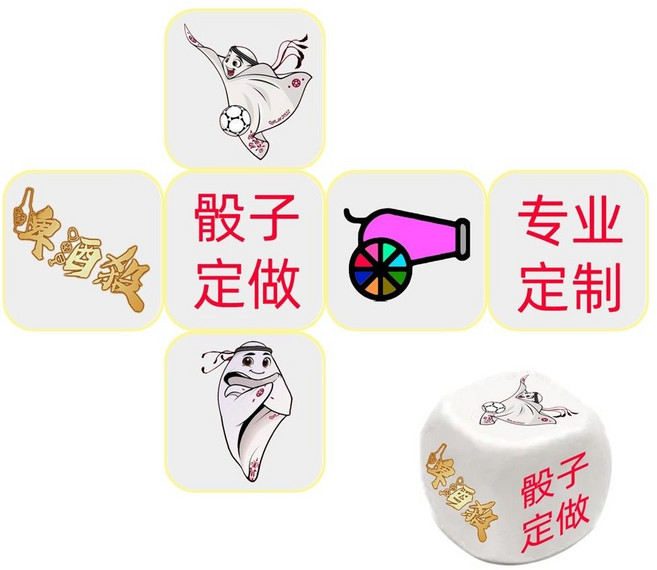 暢飲骰子 酒令遊戲聚會娛樂骰子 20mm, 1個, 先聯系客服-否則發空白骰子