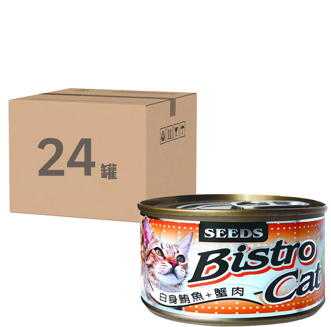 惜時 特級銀貓大罐, 白身鮪魚+蟹肉, 170g, 24罐