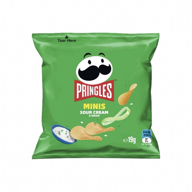 Pringles 品客 MINIS 經典原味 洋芋片 19g, 1個, 洋蔥奶焗口味