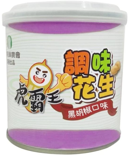 虎尾鎮農會 虎霸王調味花生(黑胡椒), 135g, 1個