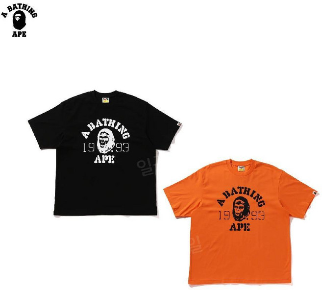 BAPE 베이프 정품 / OG 에이프 헤드 칼리지 릴렉스 핏 반팔티 OG APE HEAD COLLEGE RELAXED FIT TEE