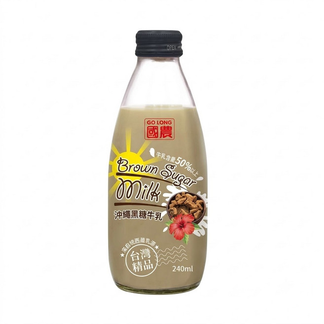 國農 沖繩黑糖牛奶, 24個裝, 240ml