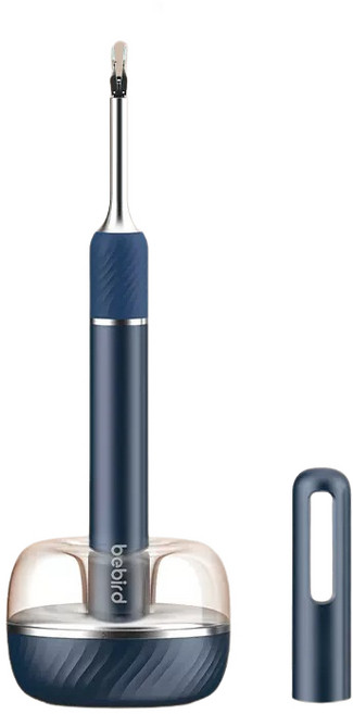 蜂鳥 Bebird 可視挖耳棒 高清內視鏡 柔軟矽膠耳勺 無線連接, 1個, Note5 Pro星空藍(套裝)有底座