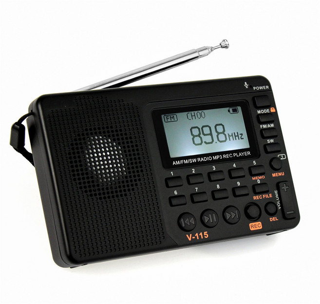 Retekess V-115 AM FM SW 收音機 MP3 播放器, FM AM 收音機