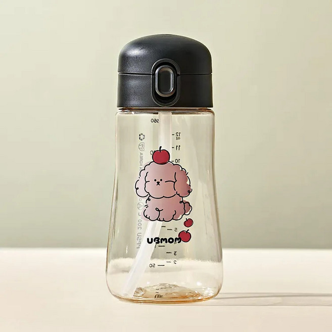 UBMOM 彈蓋吸管杯 360ML, 可可狗, 1個