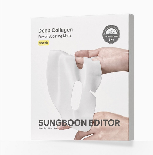 SUNGBOON EDITOR深層膠原蛋白彈力面膜 滋養保濕 提亮膚色 重現年輕光采, 37G_ZH, 1組