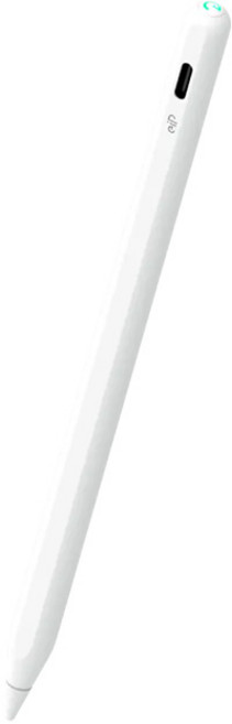 【GS 3C】eiP Pencil 2 全磁吸 觸控筆 防誤觸 適用iPad Air 4/5 Pro 11/13 M2 M4 電量顯示 副廠, 白色, 1個