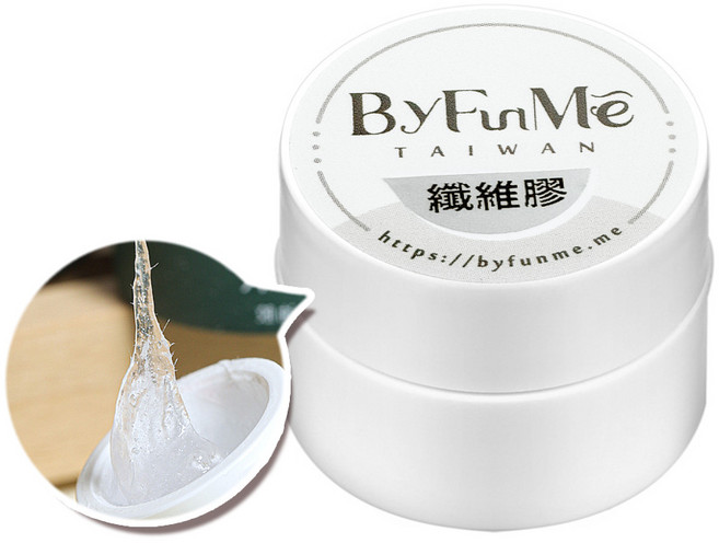 ByFunMe八方米 強化指甲不易斷裂 DIY凝膠美甲, 修復纖維延長膠(白瓶), 5g, 1個