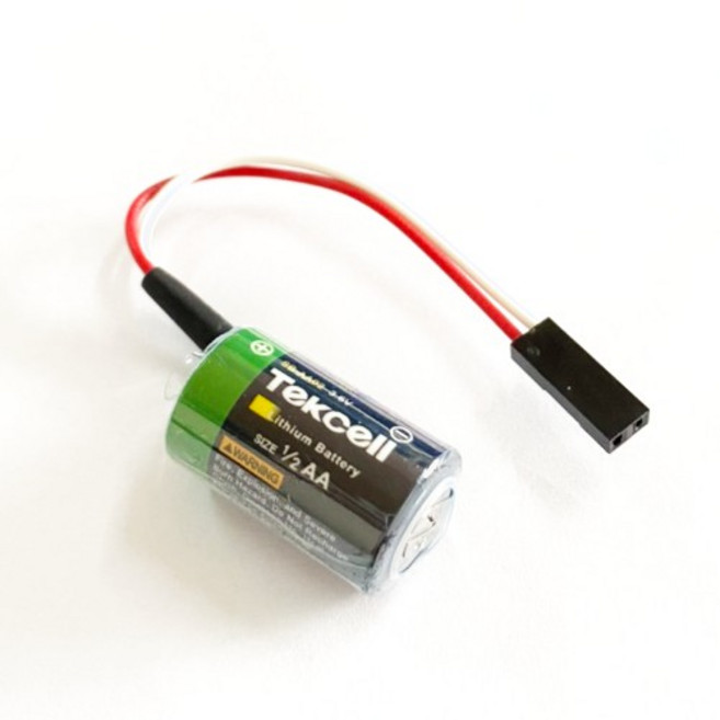 Tekcell SB-AA02 3.6V 帶2P黑色接頭 工業用鋰電池 PLC控制器適用 長效穩定供電, 1個