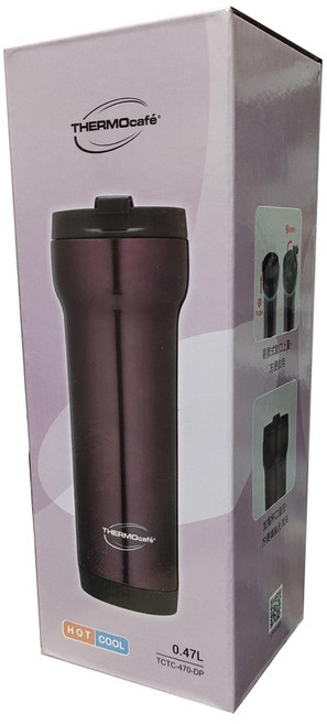 THERMOcafe 凱菲 不鏽鋼真空保溫杯 470ml 保溫瓶 TCTC-470 辦公杯 咖啡杯 汽車杯 保温保冷, 1個