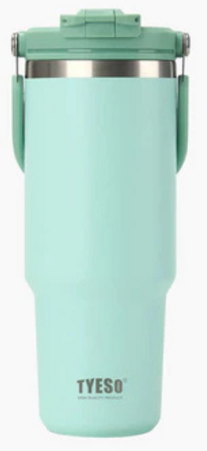 TYESO 泰碩第二代 糖果冰壩杯 900ml 保溫保冷杯, TYESO泰碩 第二代糖果冰壩杯 保冰保溫 手提 大容量(薄荷綠), 1個