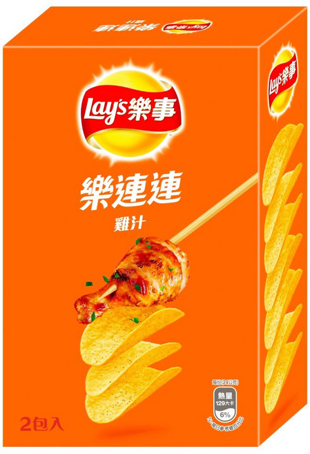 Lay's 樂事 樂連連 原味洋芋片, 1個, 雞汁, 102g