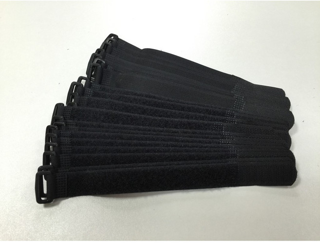 台灣製造 KIKO 高強度魔鬼氈束帶 黑色寬2分*長20公分 (無彈性), 1個