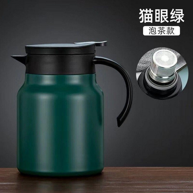 保溫燜茶壺 1000ml 智能恆溫, 1個, 1500毫陞-墨綠色,恆溫壺 智能恆溫