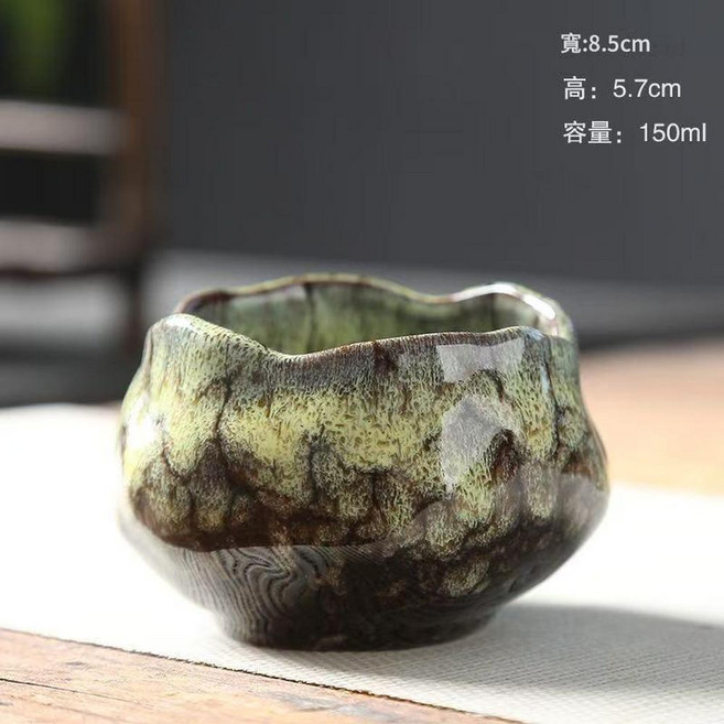 香薰陶瓷杯 加厚蠟燭杯, 石頭型杯子 - 黃色